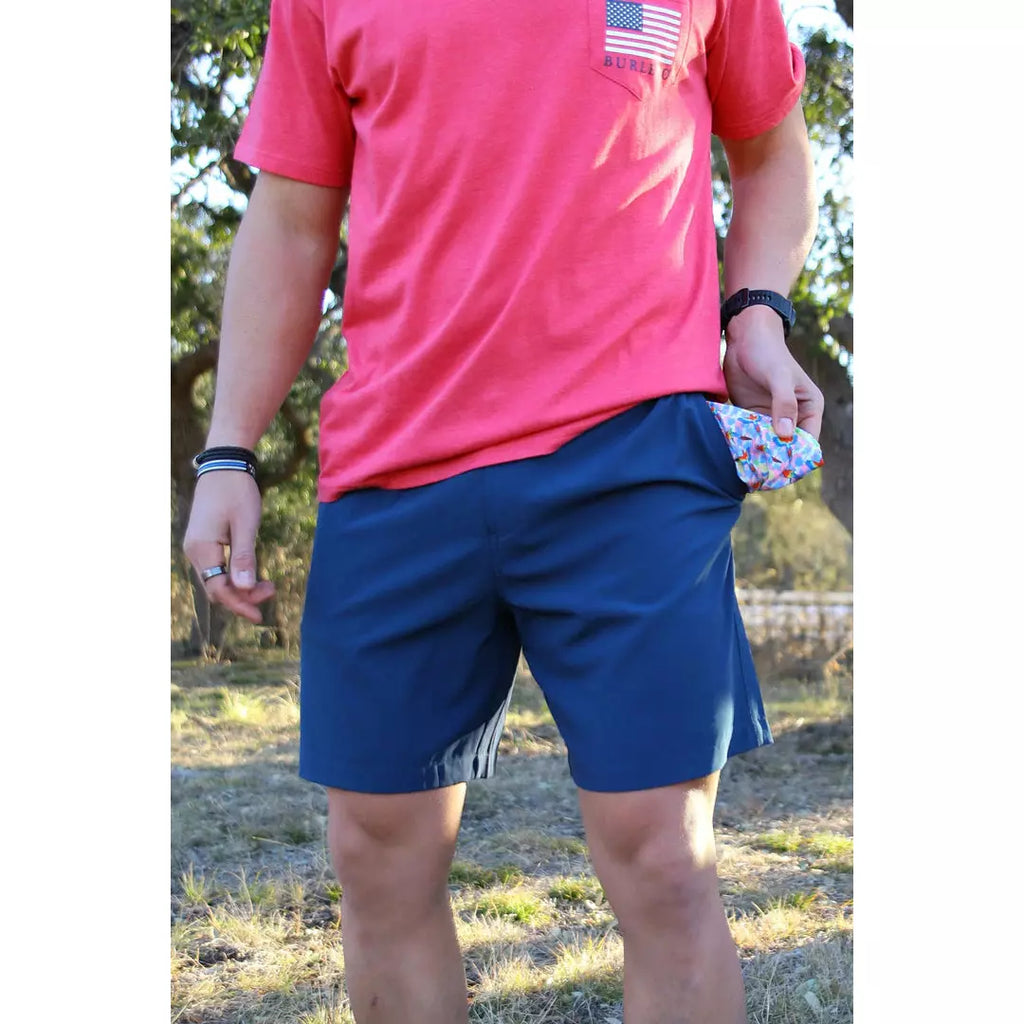 Everyday Shorts - Deep Water Navy - Patriotic Pockets